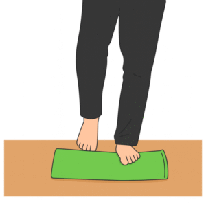 足首のねじれを整えるストレッチの図解